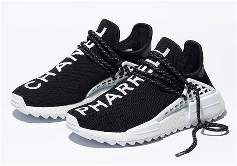 chanel x pharrell williams x adidas originals nmd hu|Chanel x adidas Pharrell Hu NMD colette Release.